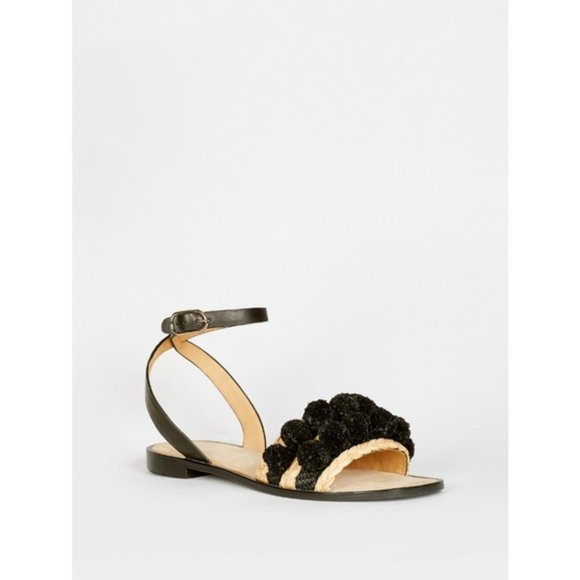 JOIE black Paciencia Slingback Leather Sandals - Picture 1 of 12